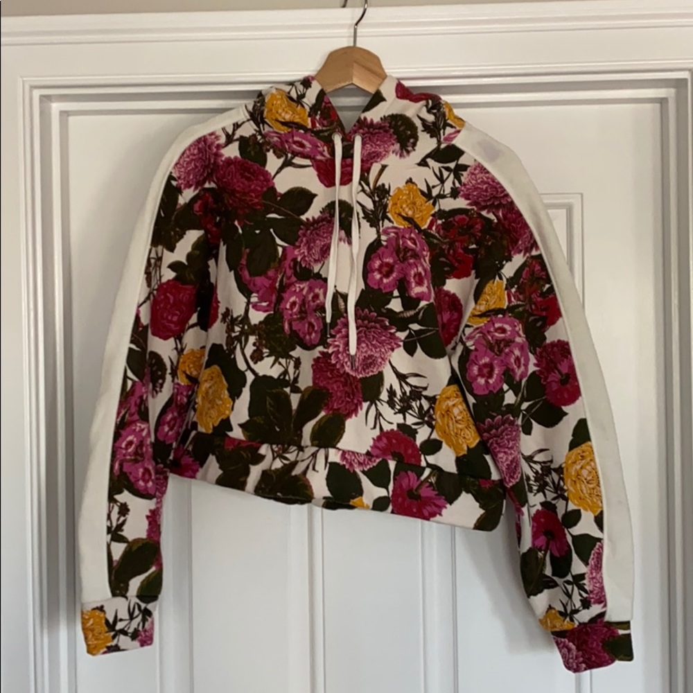 Rachel Zoe floral hooded sweatshirt